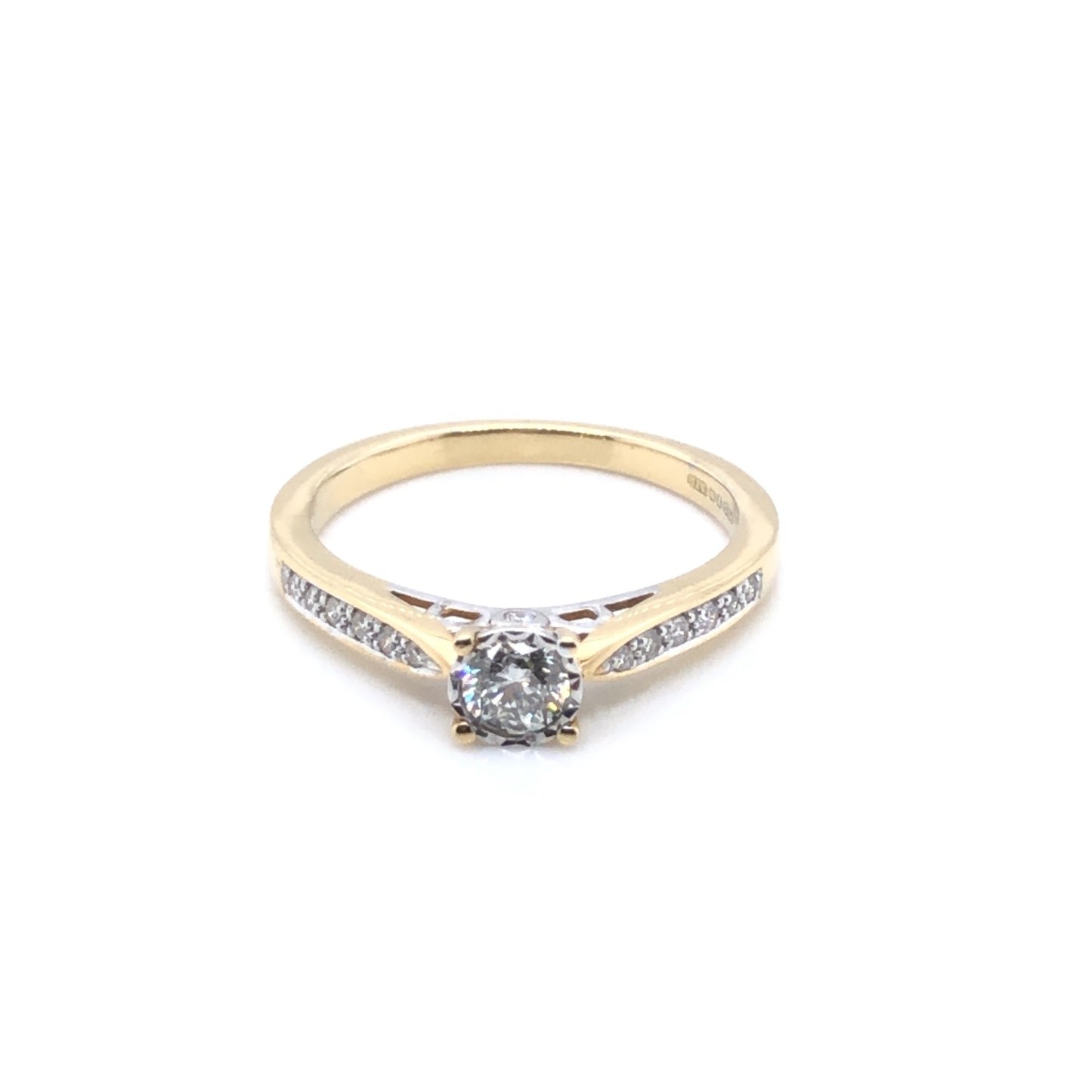 9ct Gold Diamond Solitaire 0.34ct Ring Z127