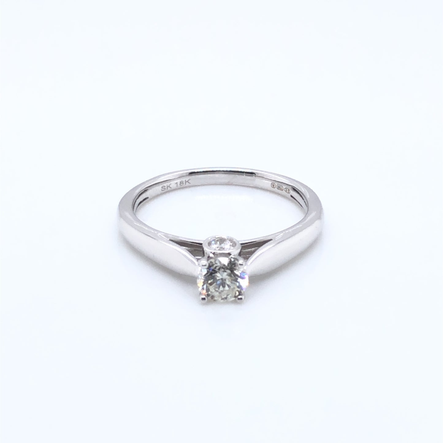 18ct White Gold  Diamond 0.50ct Classic Solitaire Ring