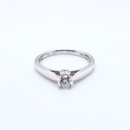 18ct White Gold  Diamond 0.50ct Classic Solitaire Ring