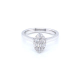 14ct White Gold Diamond Illusion Marquise 0.50ct Engagement Ring