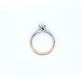 18ct Gold 0.55ct Diamond Twist Solitaire Ring