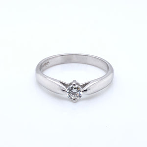 18ct White Gold Diamond 0.25ct  Solitaire Ring