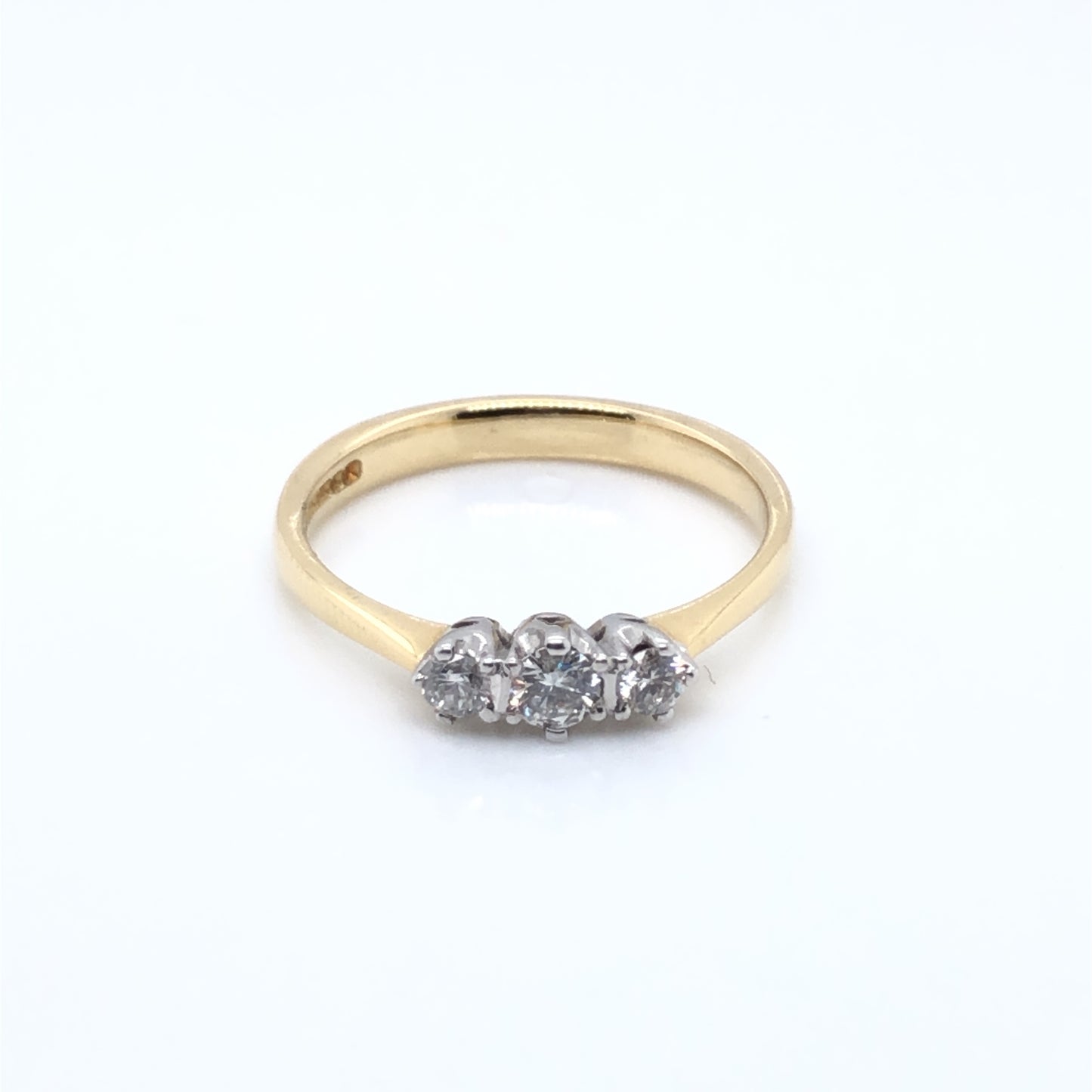 18ct Gold Diamond 0.32ct Trilogy Ring