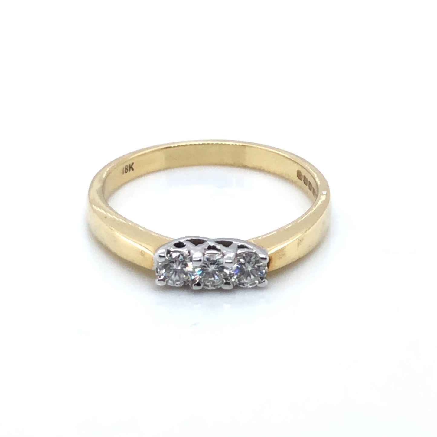 18ct Gold Diamond 0.26ct Trilogy Ring