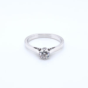 18ct White Gold Diamond 0.30ct Classic Solitaire Ring