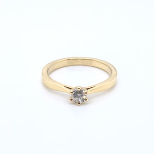 18ct Gold 0.25ct Diamond Classic Solitaire Ring