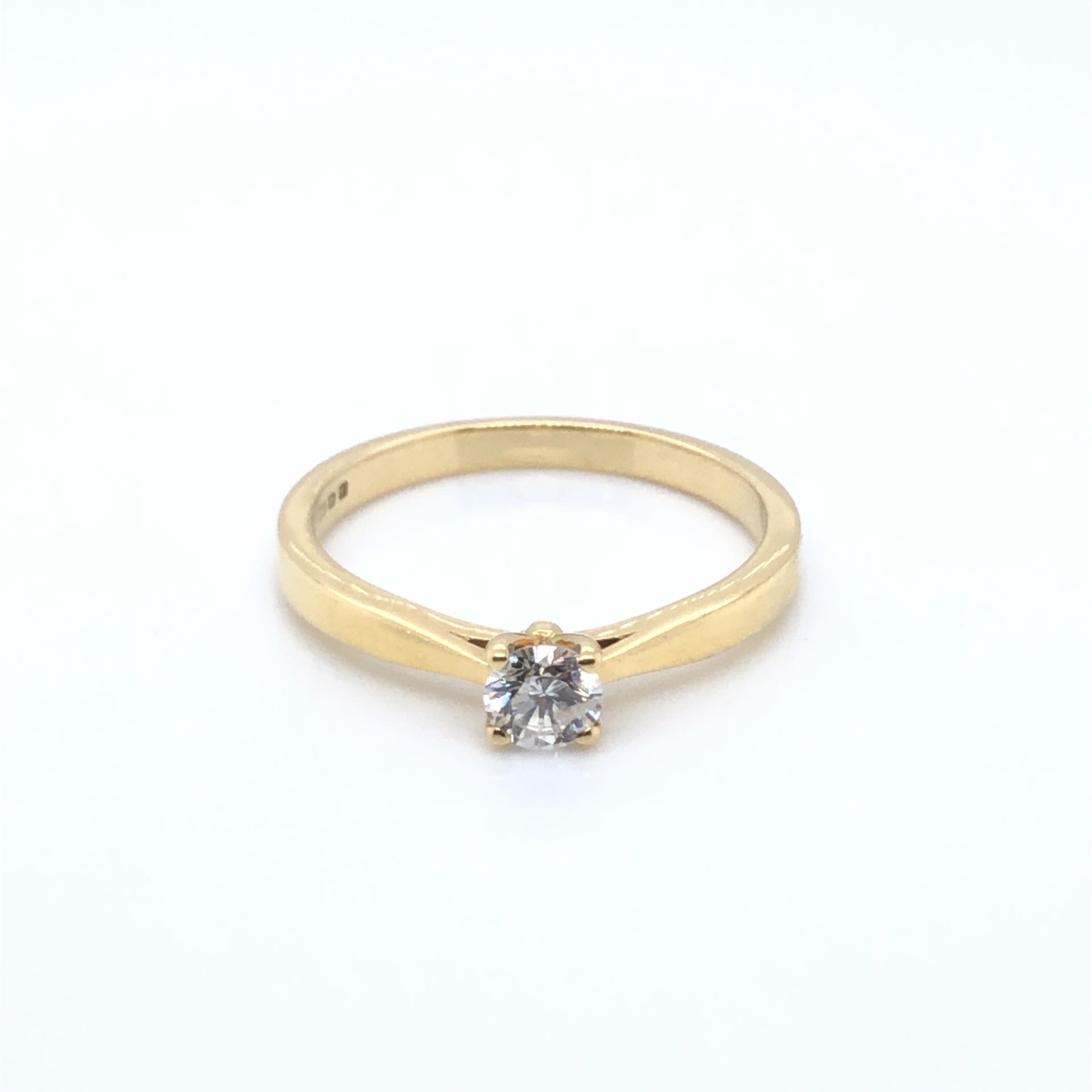 18ct Gold 0.30ct Diamond Classic Solitaire Ring Z7/21