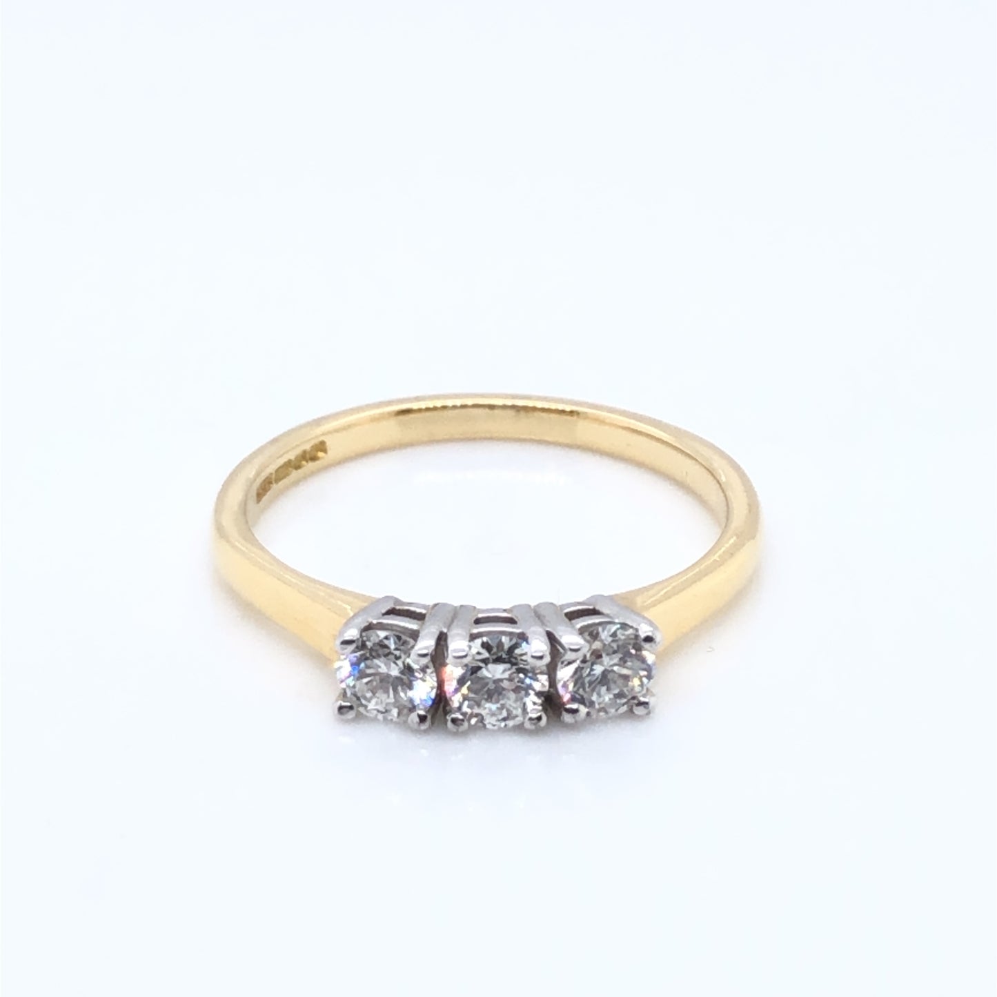 18ct Gold  Diamond Trilogy 0.45ct Ring