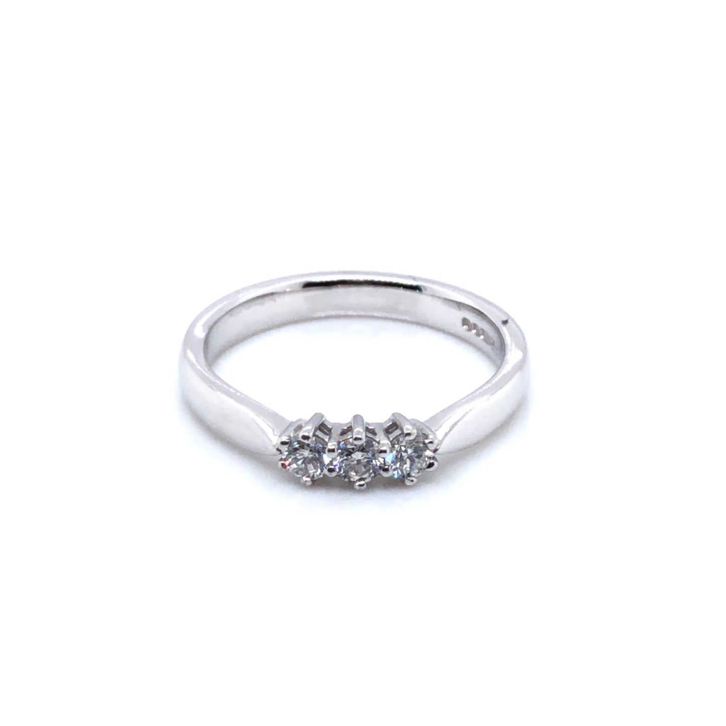 18ct White Gold Diamond Trilogy 0.25ct Ring