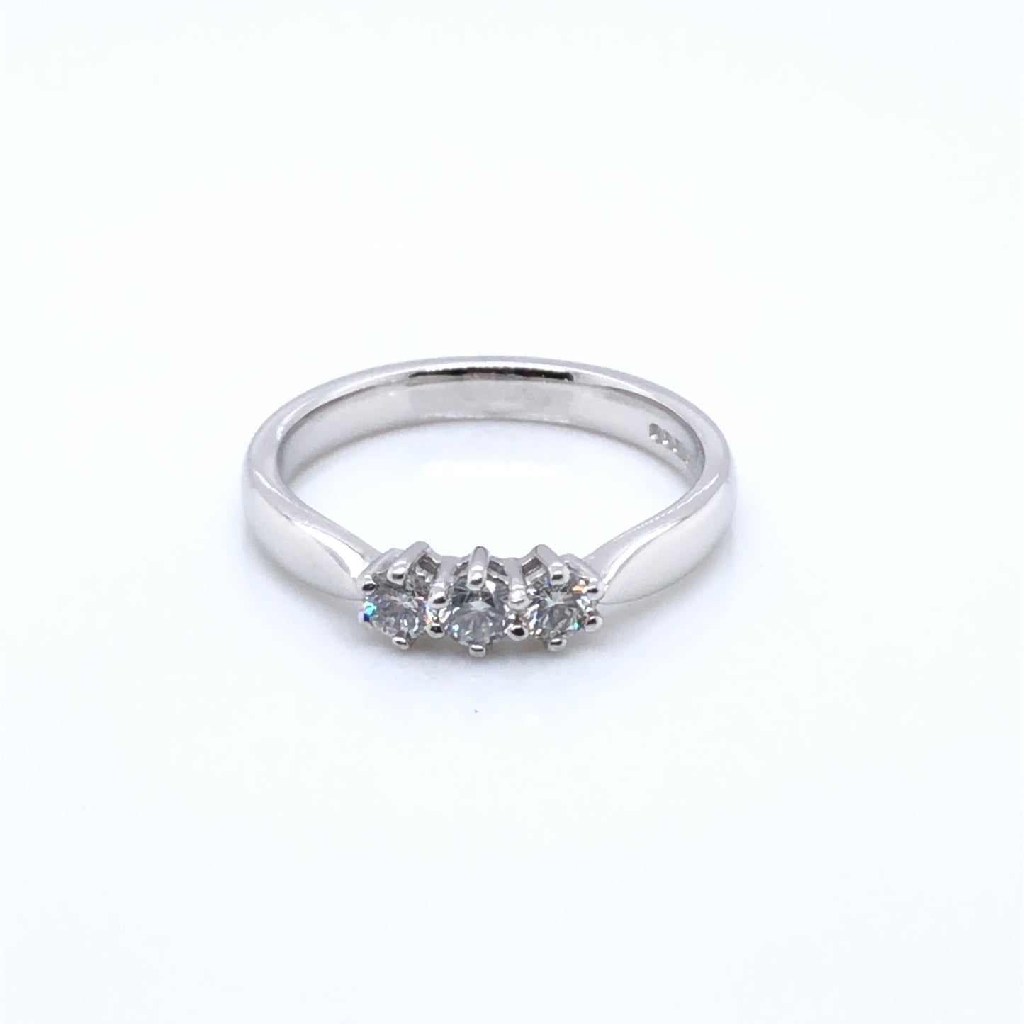 18ct White Gold Diamond Trilogy 0.30ct Ring