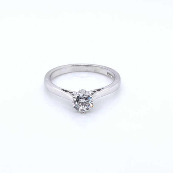 18ct White Gold Diamond 0.40ct  Classic Solitaire Ring